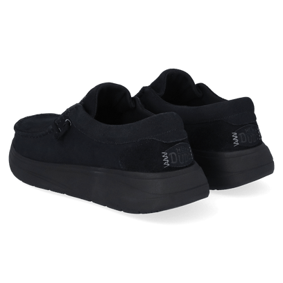 Wally Comf Suede Herren Halbschuhe Black