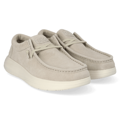 Wally Comf Suede Herren Halbschuhe Stone Grey/Silver Birch