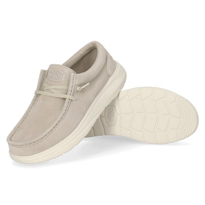 Wally Comf Suede Herren Halbschuhe Stone Grey/Silver Birch