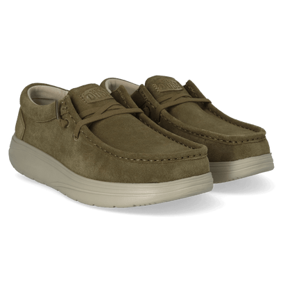 Wally Comf Suede Herren Halbschuhe Dark Olive/Stone Grey