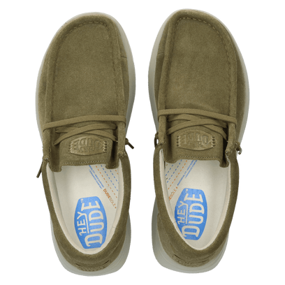 Wally Comf Suede Herren Halbschuhe Dark Olive/Stone Grey