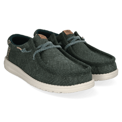 Wally Jute Herren Halbschuhe Sea Green