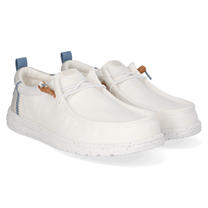 Wally Craft Linen Herren Halbschuhe White/Stone Grey