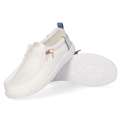 Wally Craft Linen Herren Halbschuhe White/Stone Grey