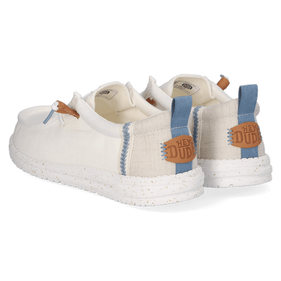 Wally Craft Linen Herren Halbschuhe White/Stone Grey