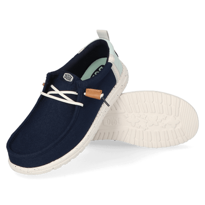 Wally Craft Linen Herren Halbschuhe Navy Blazer/Multi