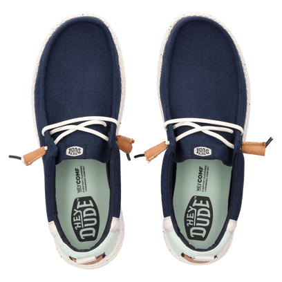 Wally Craft Linen Herren Halbschuhe Navy Blazer/Multi