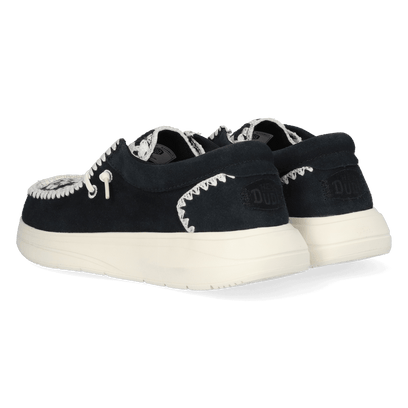 Wendy Comf Suede Crochet Damen Halbschuhe Black/Multi