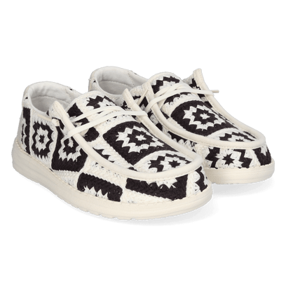 Wendy Cottage Crochet Damen Halbschuhe Black/Multi