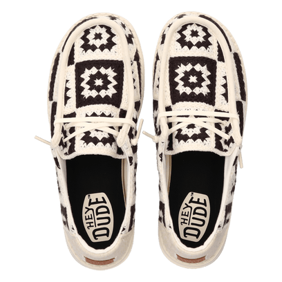 Wendy Cottage Crochet Damen Halbschuhe Black/Multi