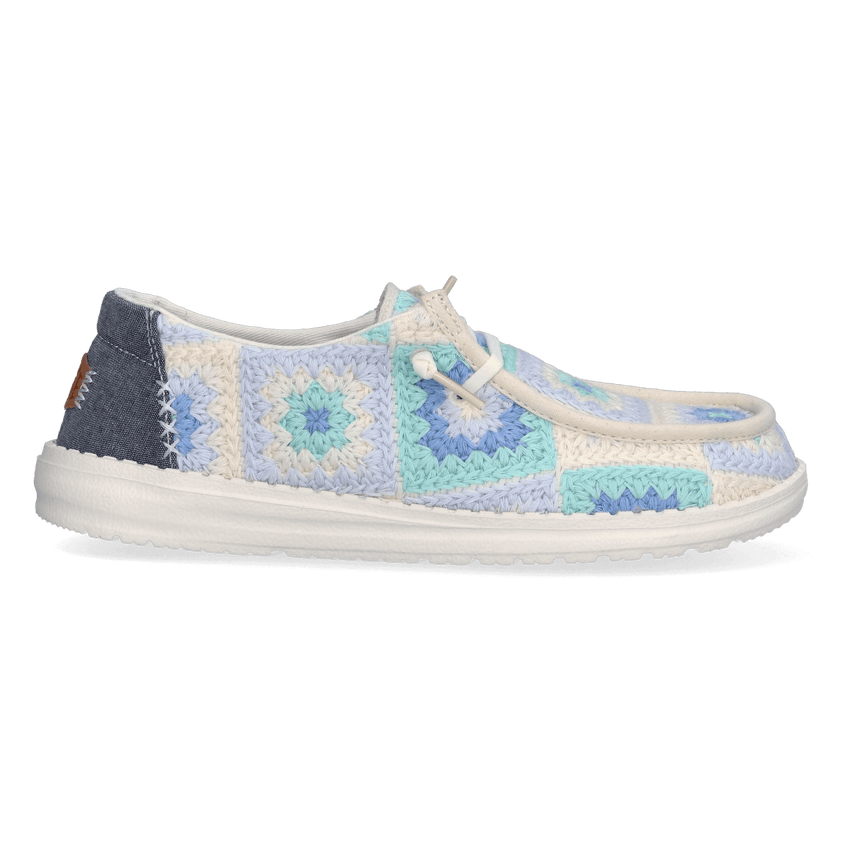Wendy Cottage Crochet Damen Halbschuhe Bay Blue/Multi
