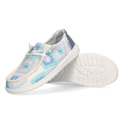 Wendy Cottage Crochet Damen Halbschuhe Bay Blue/Multi