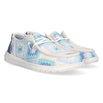 Wendy Cottage Crochet Damen Halbschuhe Bay Blue/Multi