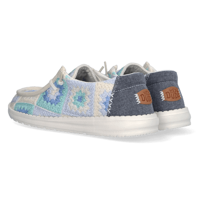 Wendy Cottage Crochet Damen Halbschuhe Bay Blue/Multi