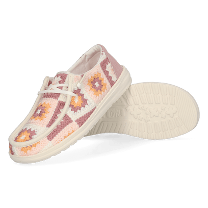 Wendy Cottage Crochet Damen Halbschuhe Petal Pink/Multi