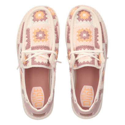 Wendy Cottage Crochet Damen Halbschuhe Petal Pink/Multi