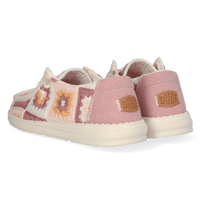 Wendy Cottage Crochet Damen Halbschuhe Petal Pink/Multi