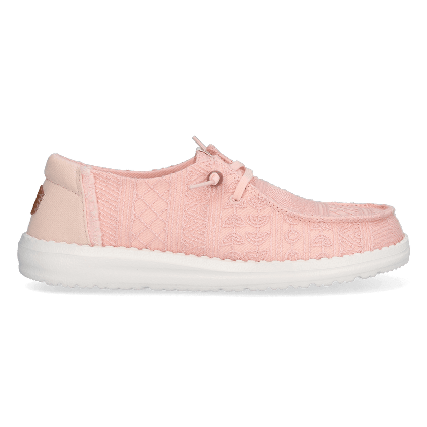 Wendy Crochet Lace Damen Halbschuhe Pale Pink