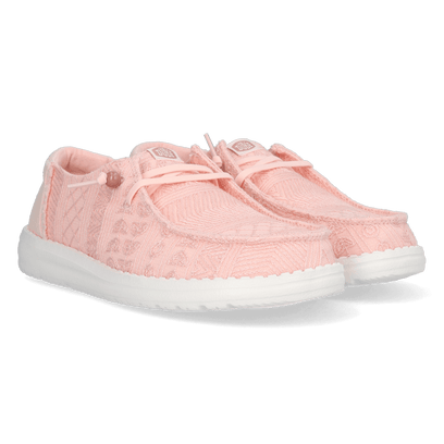 Wendy Crochet Lace Damen Halbschuhe Pale Pink