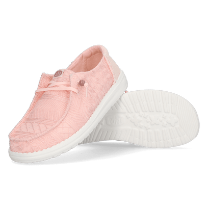 Wendy Crochet Lace Damen Halbschuhe Pale Pink