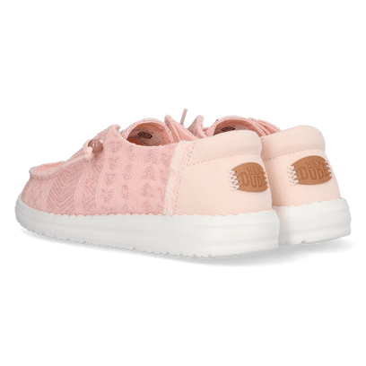 Wendy Crochet Lace Damen Halbschuhe Pale Pink