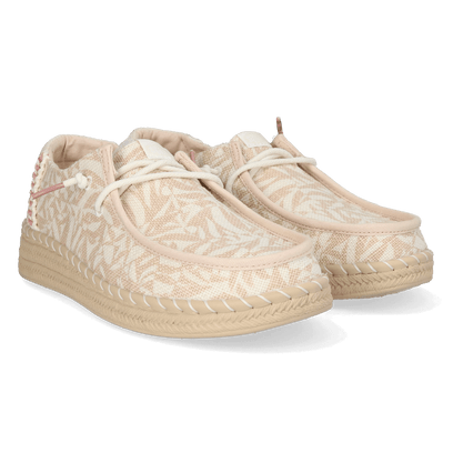 Wendy Espadrille Retro Palm Damen Halbschuhe Pale Pink/White