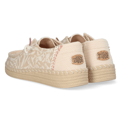 Wendy Espadrille Retro Palm Damen Halbschuhe Pale Pink/White