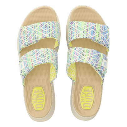 Delray Slide Surf Baja Damen Slipper Blue Multi