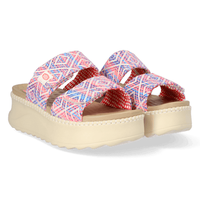 Delray Slide Surf Baja Damen Slipper Blue/Pink Multi