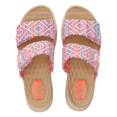 Delray Slide Surf Baja Damen Slipper Blue/Pink Multi