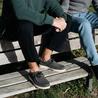 Wally NXT Herren Wildleder-Mokassins Black/Wood Ash