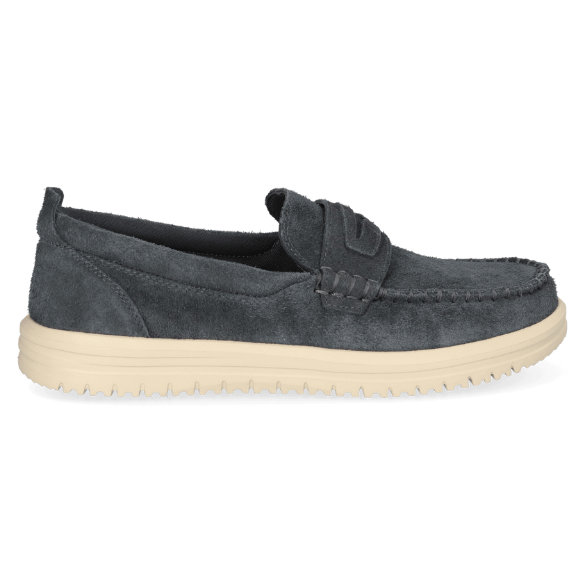 Wally NXT Herren Wildleder-Loafer Black/Wood Ash