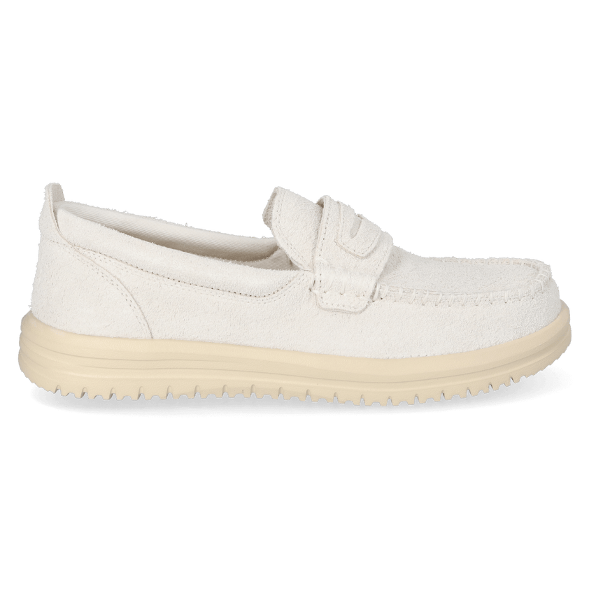 Wally NXT Herren Wildleder-Loafer Egret/Wood Ash