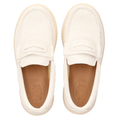 Wally NXT Herren Wildleder-Loafer Egret/Wood Ash