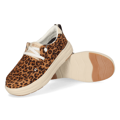 Wendy Nova Classic Damens Sneaker Tan Leopard