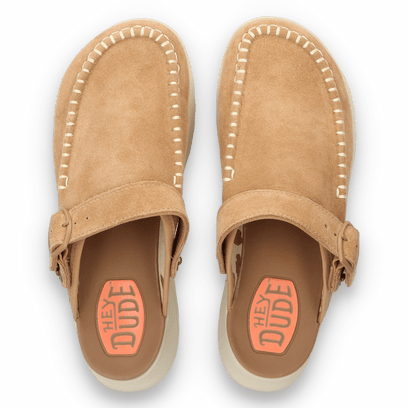 Delray Clog Suede Damen Tan
