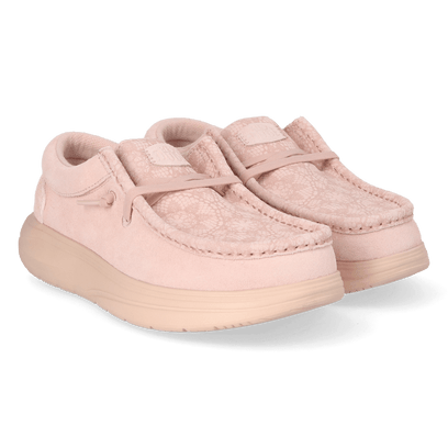 Wendy Comf Suede Lace Print Damen Halbschuhe Rose Dust