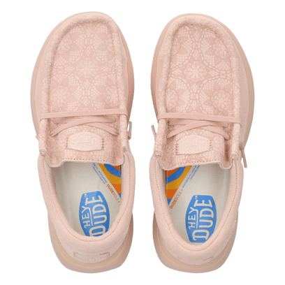 Wendy Comf Suede Lace Print Damen Halbschuhe Rose Dust