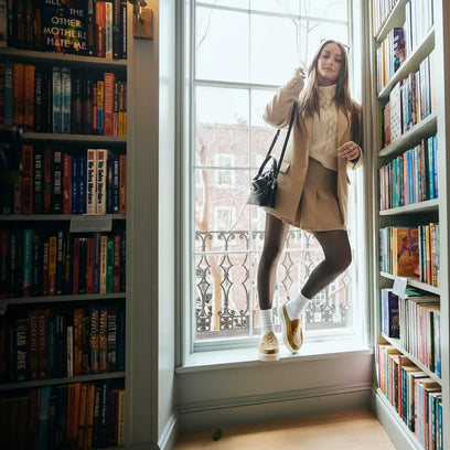 Austin Lift Suede Stud Damen Slip-ons Cognac