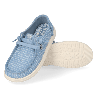 Wendy Frayed Canvas Damen Halbschuhe Faded Denim
