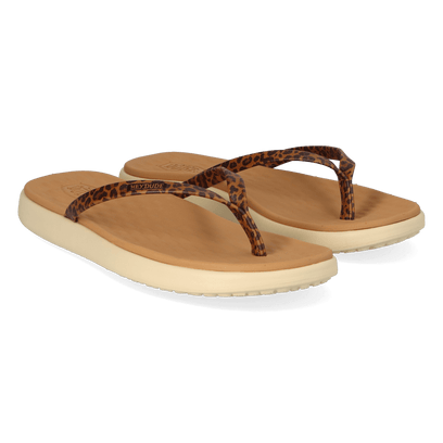 Maui Breeze Flip Damen Zehentrenner Tan Leopard