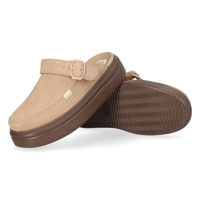 Austin Lift Damen Wildleder-Clogs Sesame/Multi