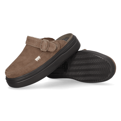 Austin Lift Damen Wildleder-Clogs Chocolate Chip/Multi
