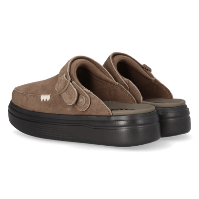 Austin Lift Damen Wildleder-Clogs Chocolate Chip/Multi