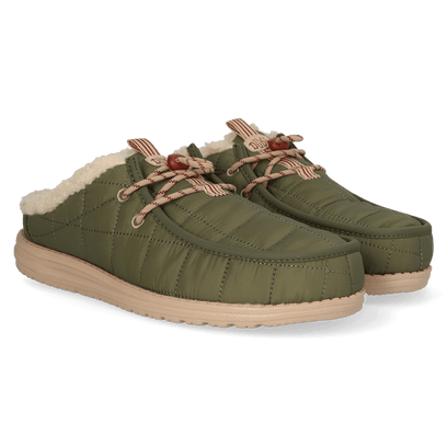 Wally Slip Camp Nylon Herren Slipper Burnt Olive/Sesame