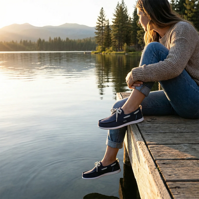 Harbor Lo Breeze Washed Twill Damen Loafer Navy