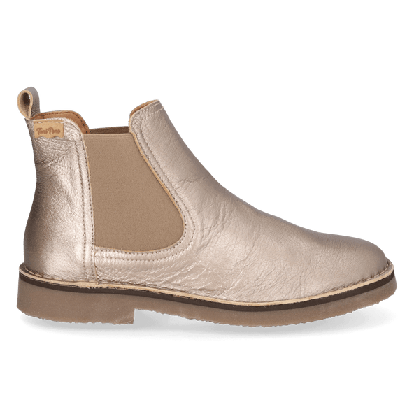 Isa-AT Damen Leder Chelsea Boots Plati Isa-AT Damen Leder Chelsea Boots Plati