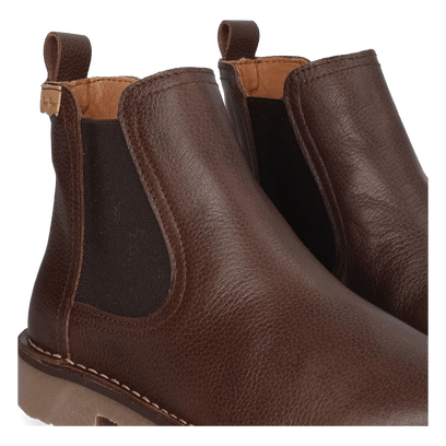 Isa-PO Damen Leder Chelsea Boots Marro