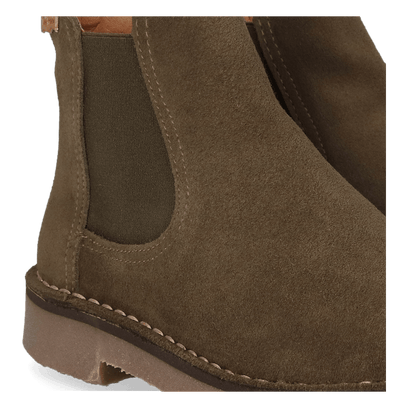 Isa-SY Damen Wildleder Chelsea Boots Caqui