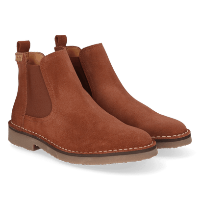 Isa-SY Damen Wildleder Chelsea Boots Moka